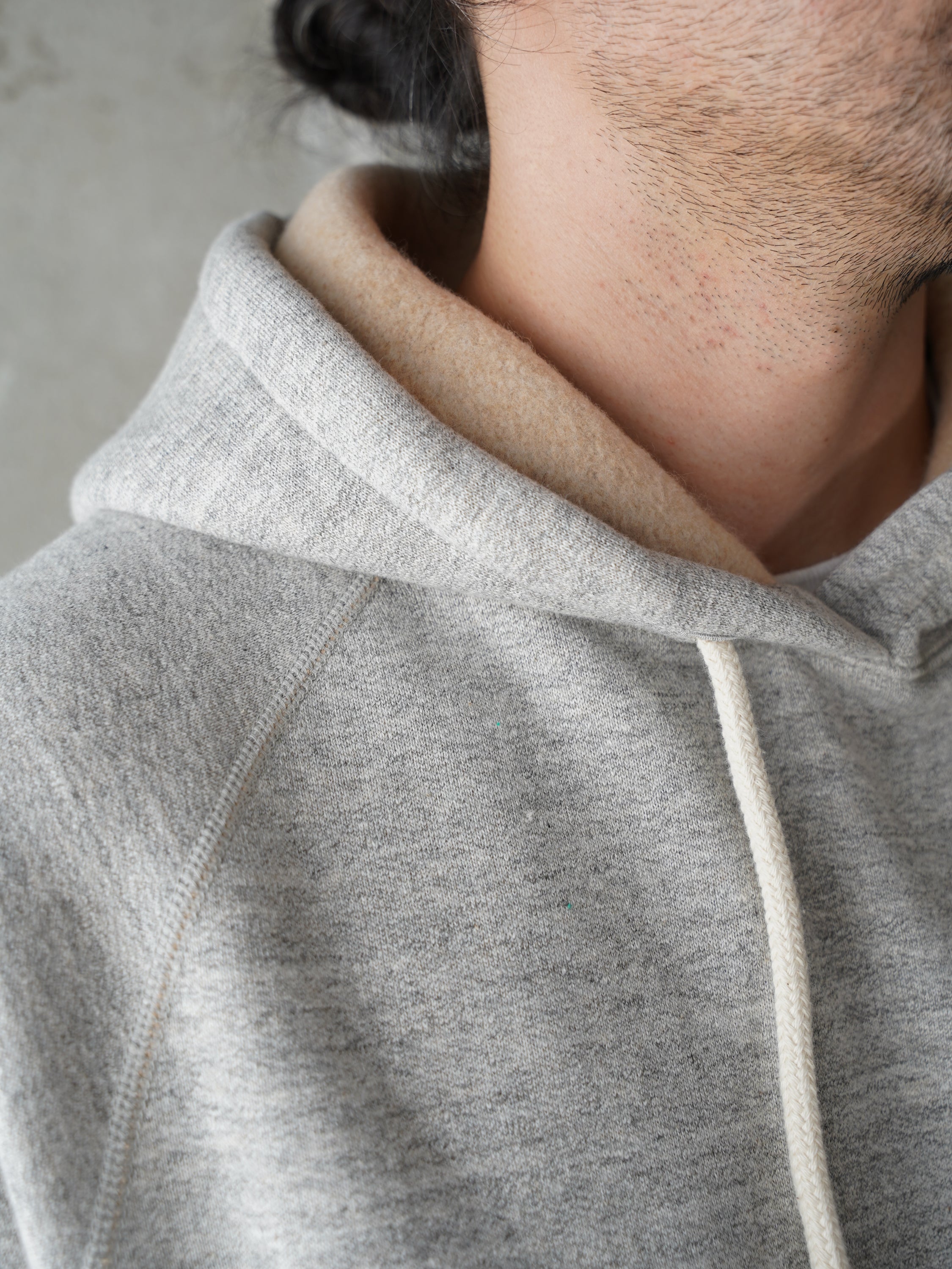 Pullover Hoodie - Fleeced Foxfibre® - Heather Grey by Wonder Looper