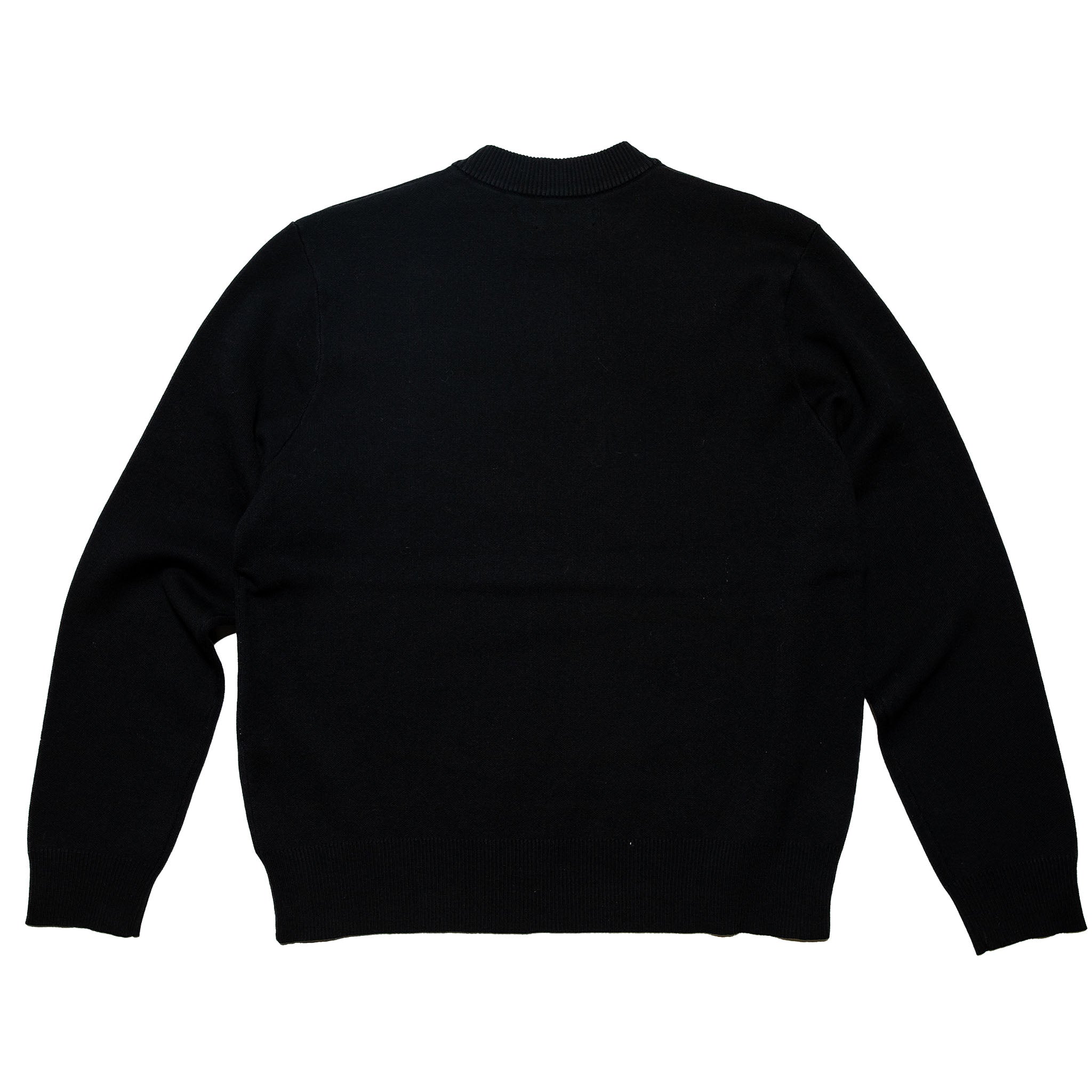 Intarsia knit Slub Sweater - Black by Raised by Wolves