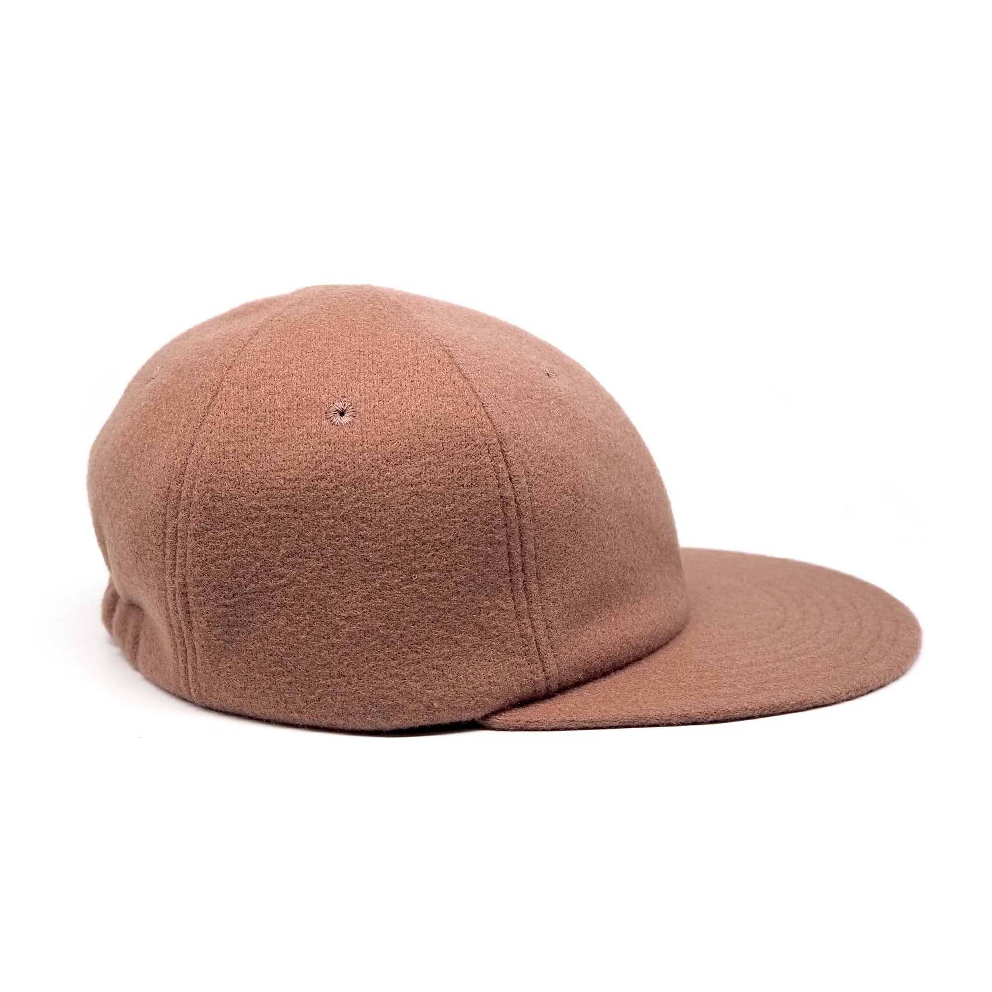 Classic 6 Panel Cap Acrylic Wool Short Brim - Coral by Found Feather