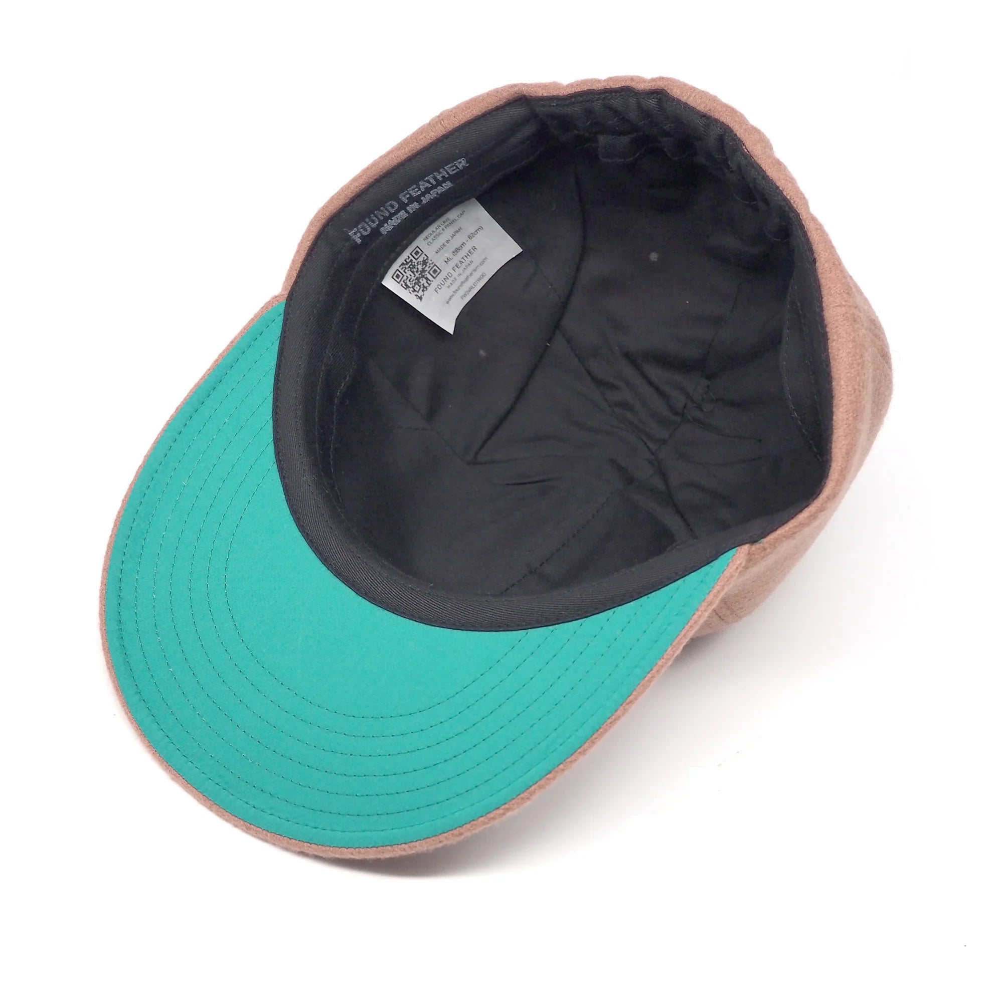 Classic 6 Panel Cap Acrylic Wool Short Brim - Coral by Found Feather