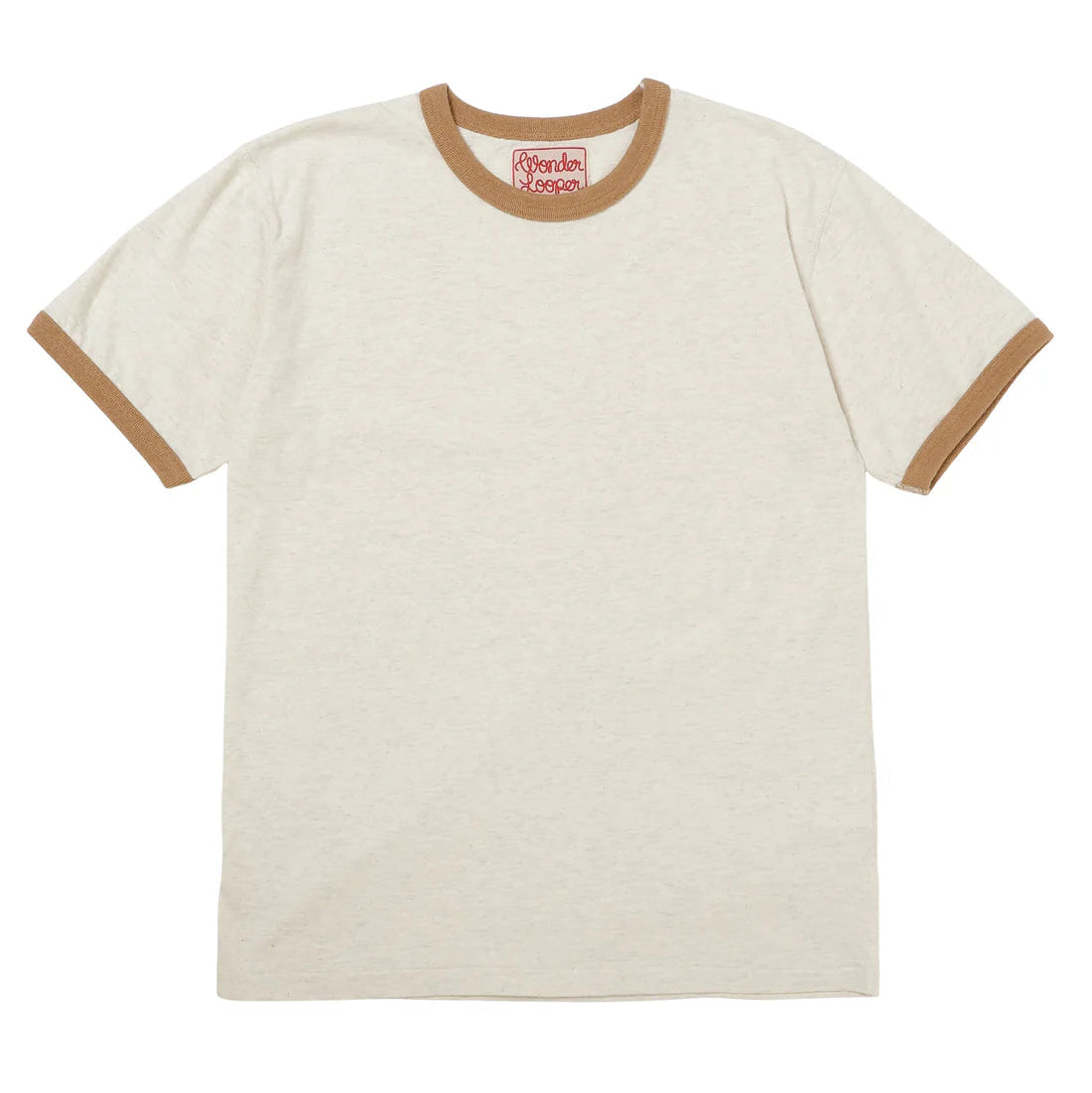 Recycled Cotton Foxfibre Ringer T - Sand by Wonder Looper
