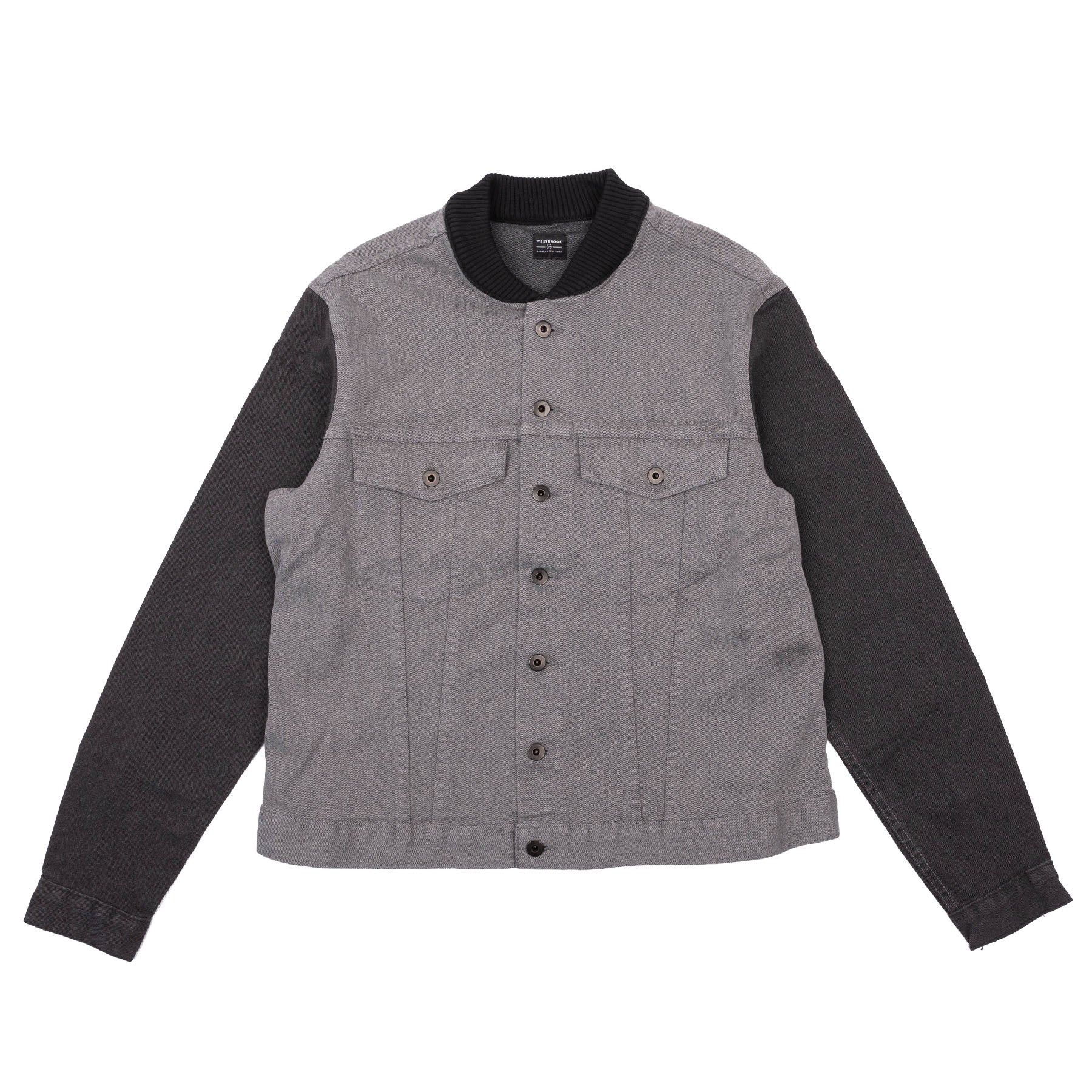 Color Block Denim Jacket - Black/Grey by Westbrook X Barneys New York