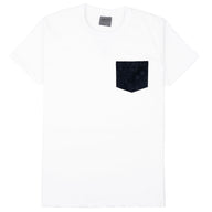 Pocket Tee - Brushed Handkerchief - White / Indigo by Naked & Famous Denim