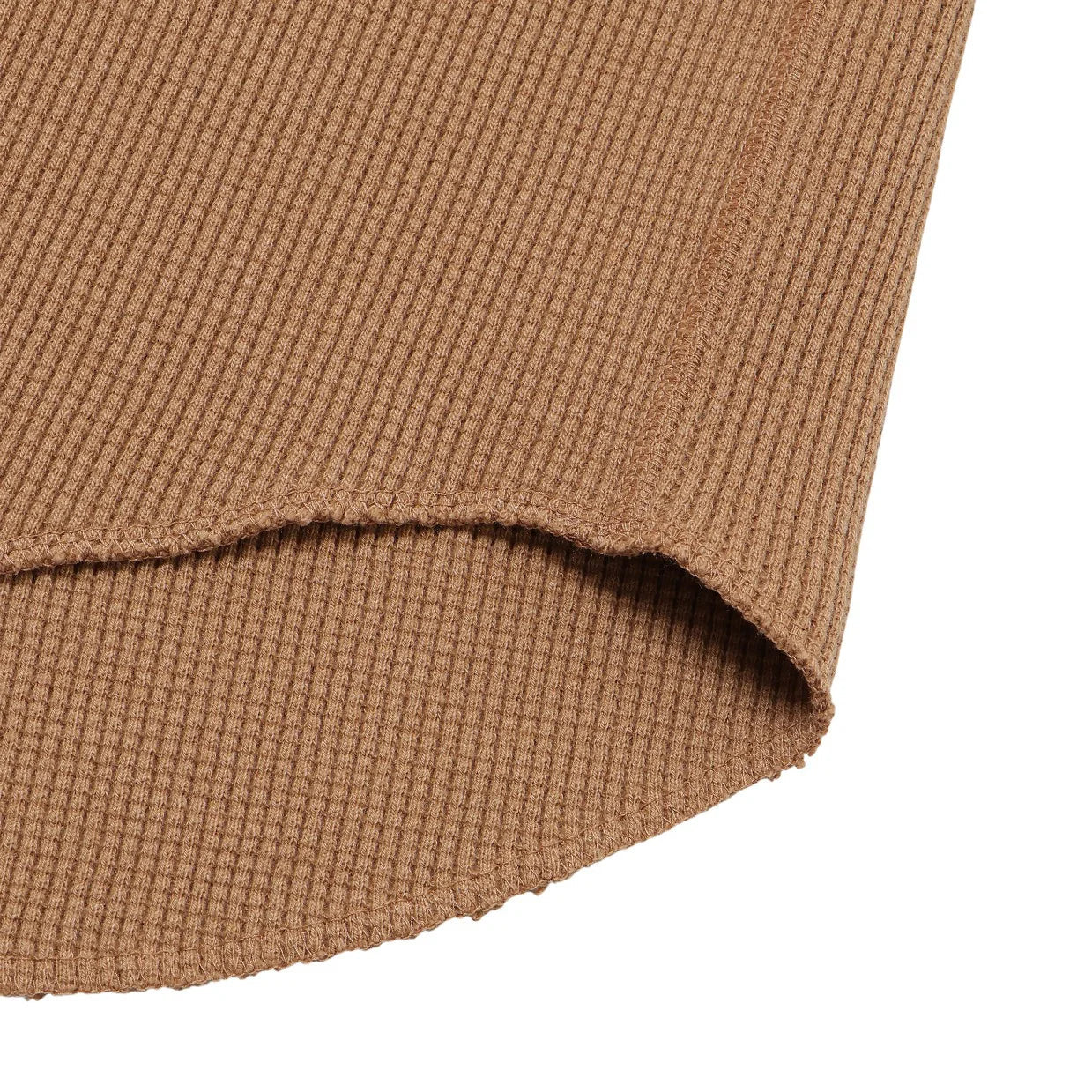 Henley - Foxfibre® Heavyweight Waffle -Coyote 70 by Wonder Looper