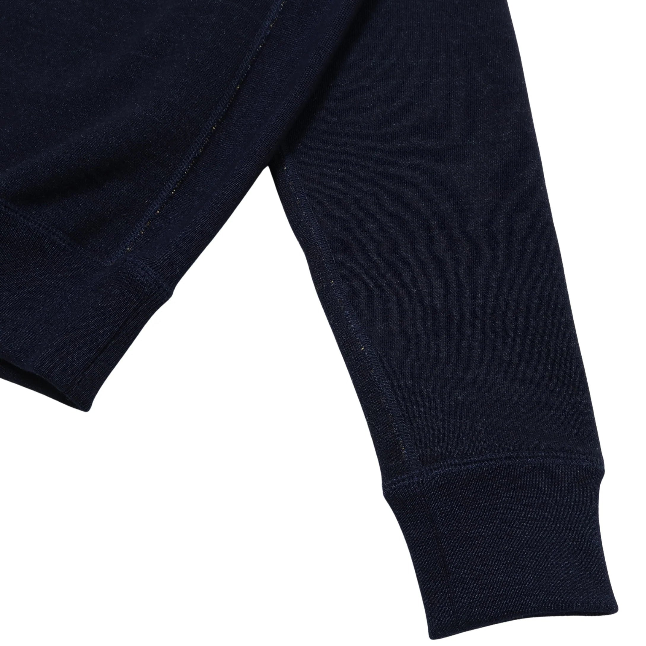 Pullover Crewneck - Real Indigo Blanket Striped French Terry by Wonder Looper