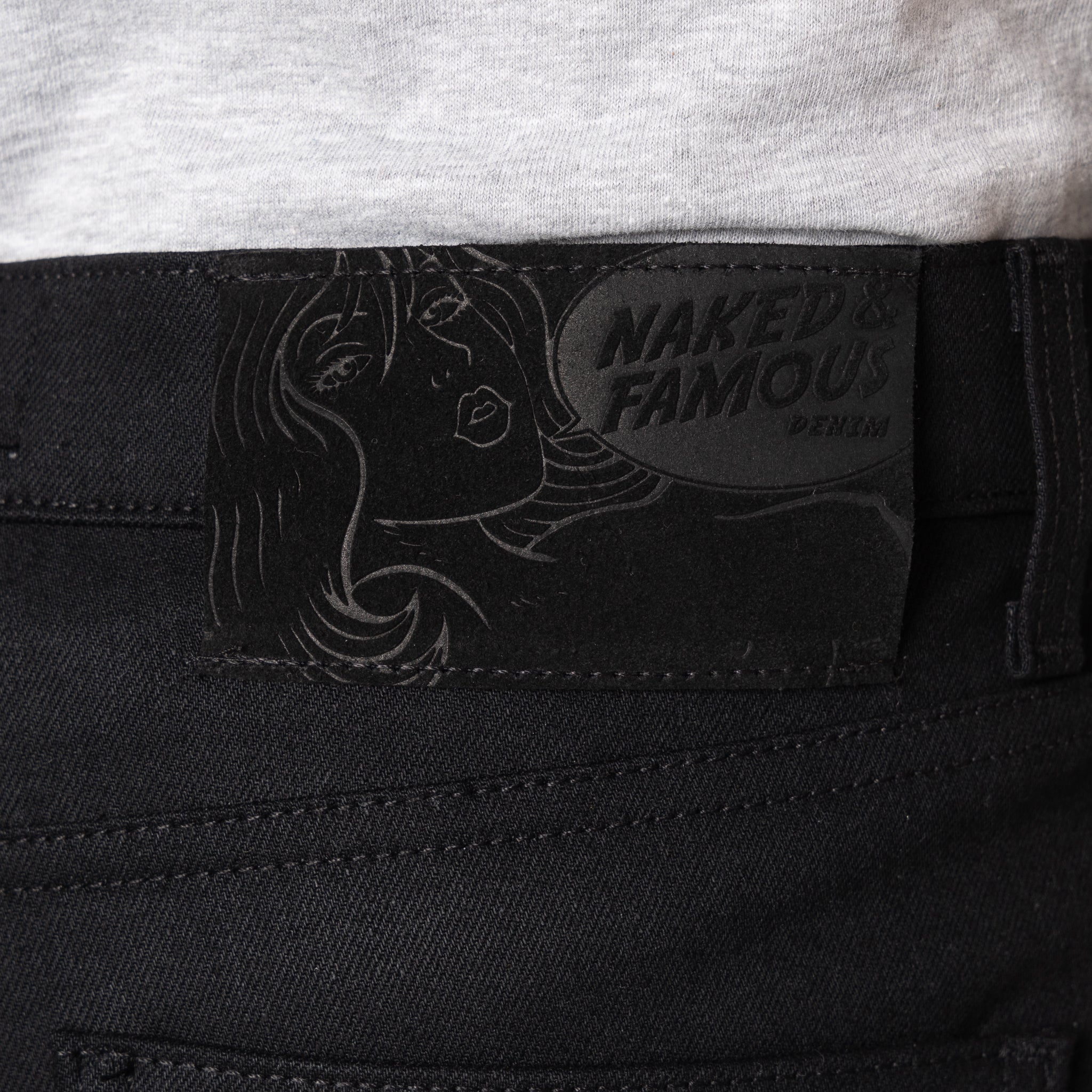 Super Guy - All Black Comfort Stretch by Naked & Famous Denim