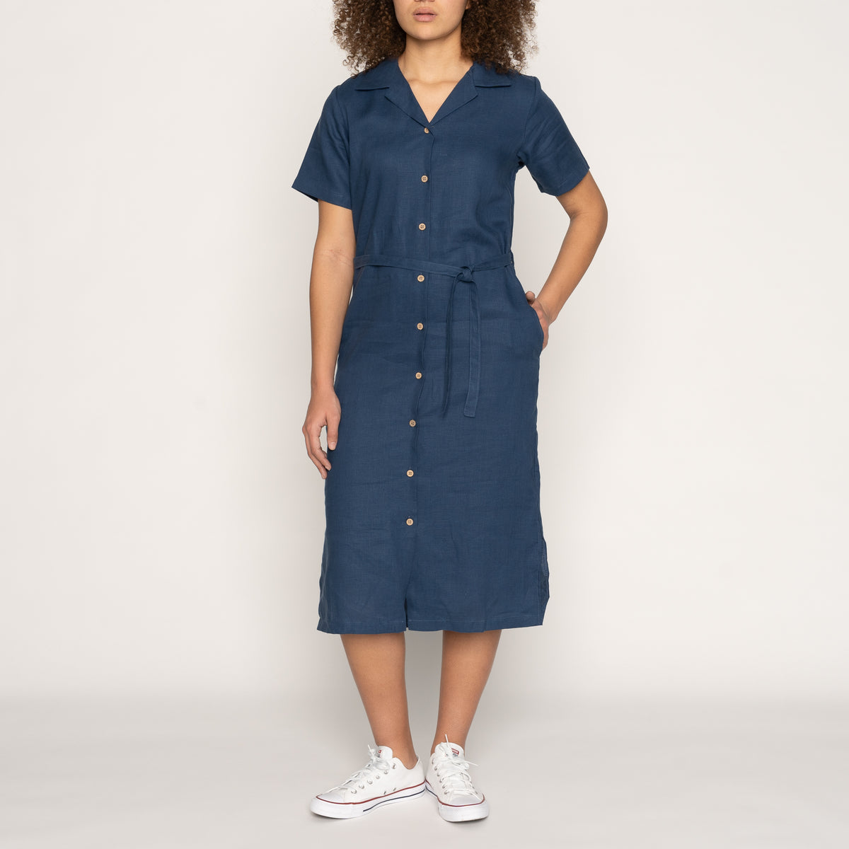 Robe Aloha - Toile de lin française - Bleu