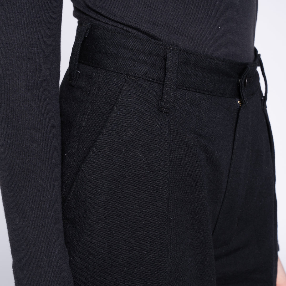 Pantalon Large - Oxford Rincé - Noir