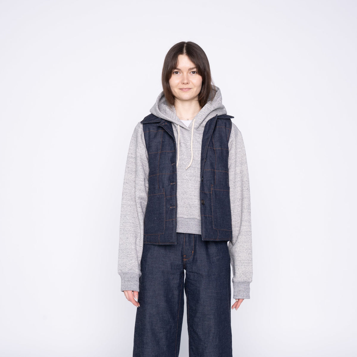 Gilet matelassé - Slub Nep Rinsed - Indigo