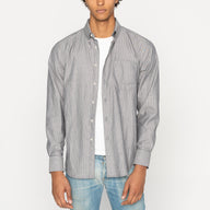 Easy Shirt - Soft Finish Classic Stripe - Indigo by Naked & Famous Denim