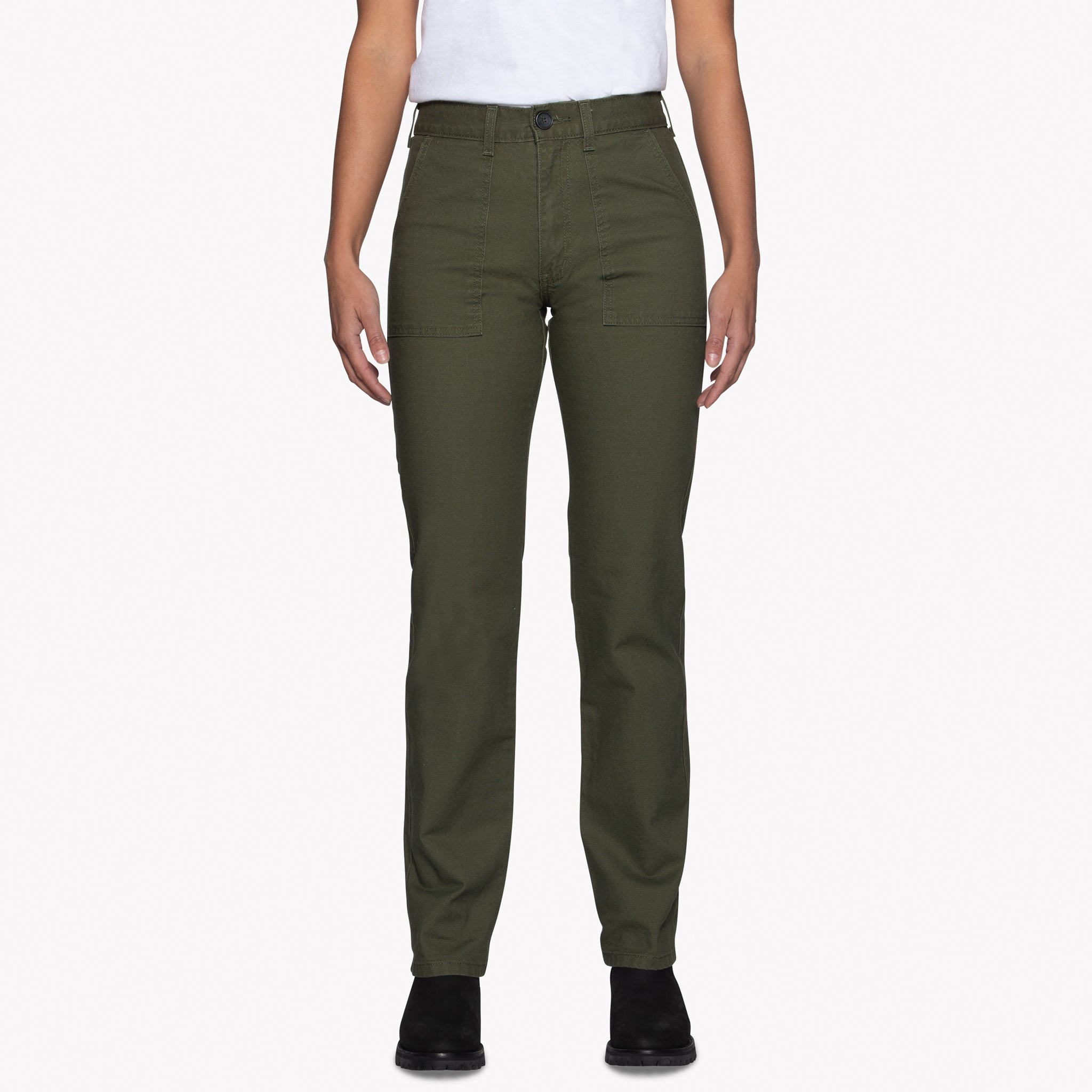 Fatigue Pant - Green Canvas by Naked & Famous Denim