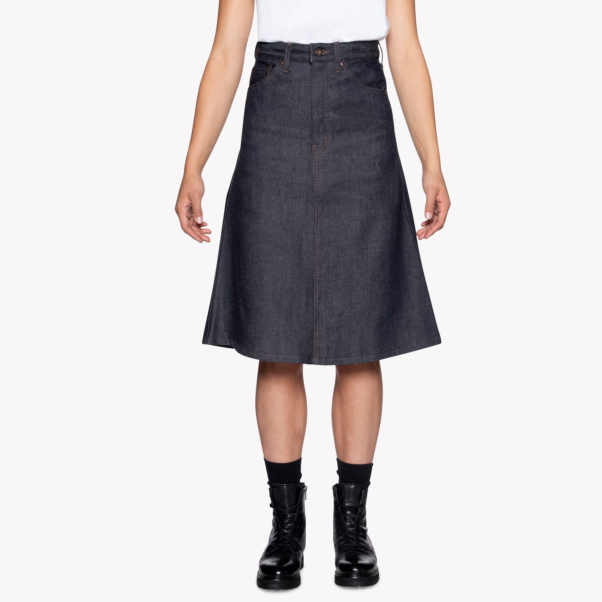 Denim Skirt - Dark Indigo by Naked & Famous Denim