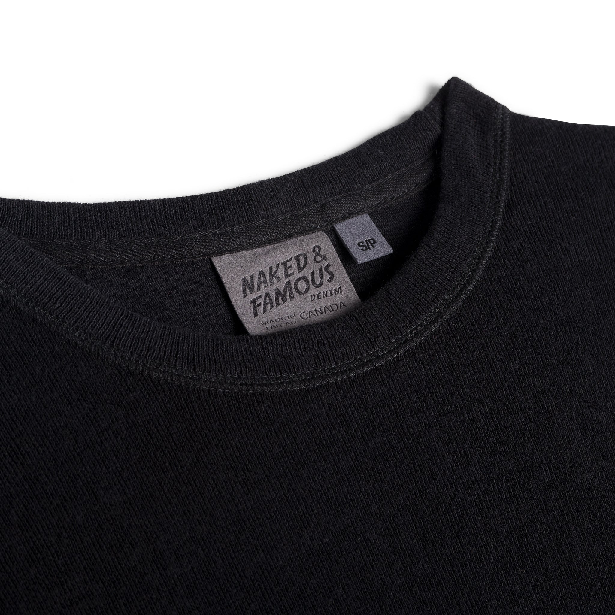 Weekend Crew - Vintage Doubleface - Black by Naked & Famous Denim