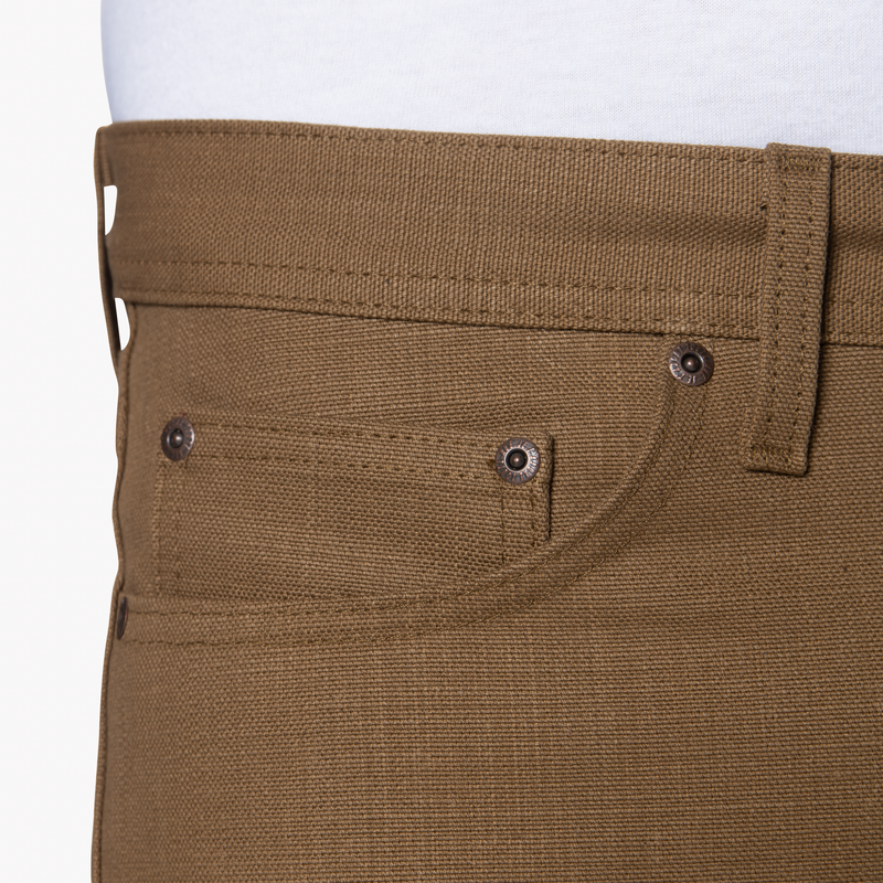 Weird Guy - Raw Cotton Canvas - Brown | Naked & Famous Denim