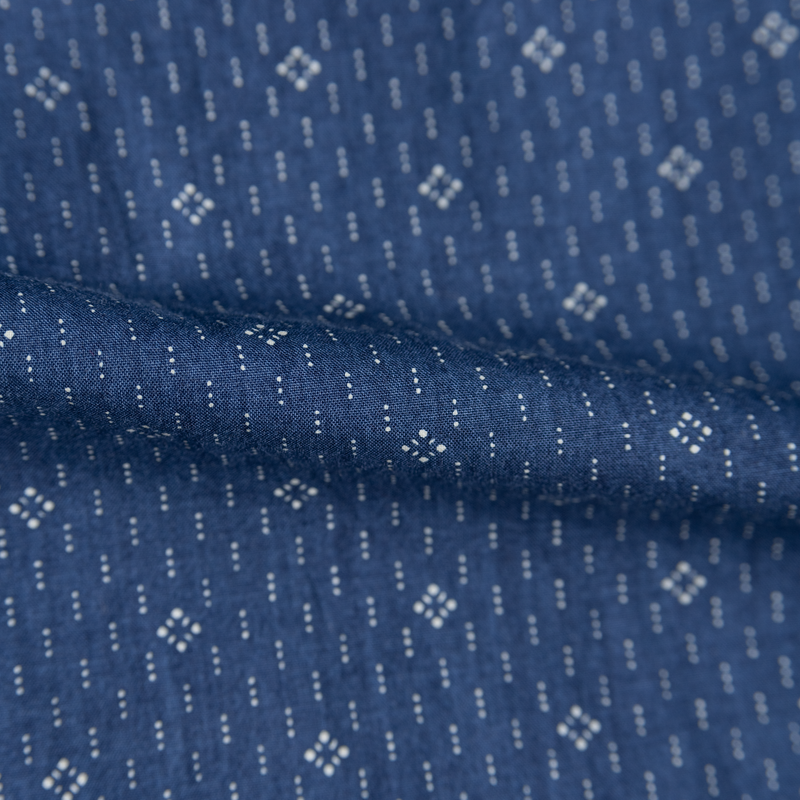 Easy Shirt - Organic Cotton - Diamond Dots - Navy | Naked & Famous Denim