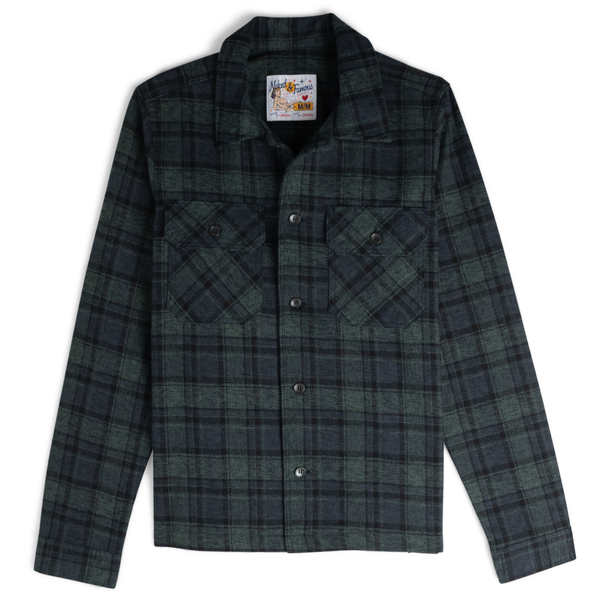 Work Shirt - Heavy Vintage Flannel - Blue/Green | Naked & Famous Denim