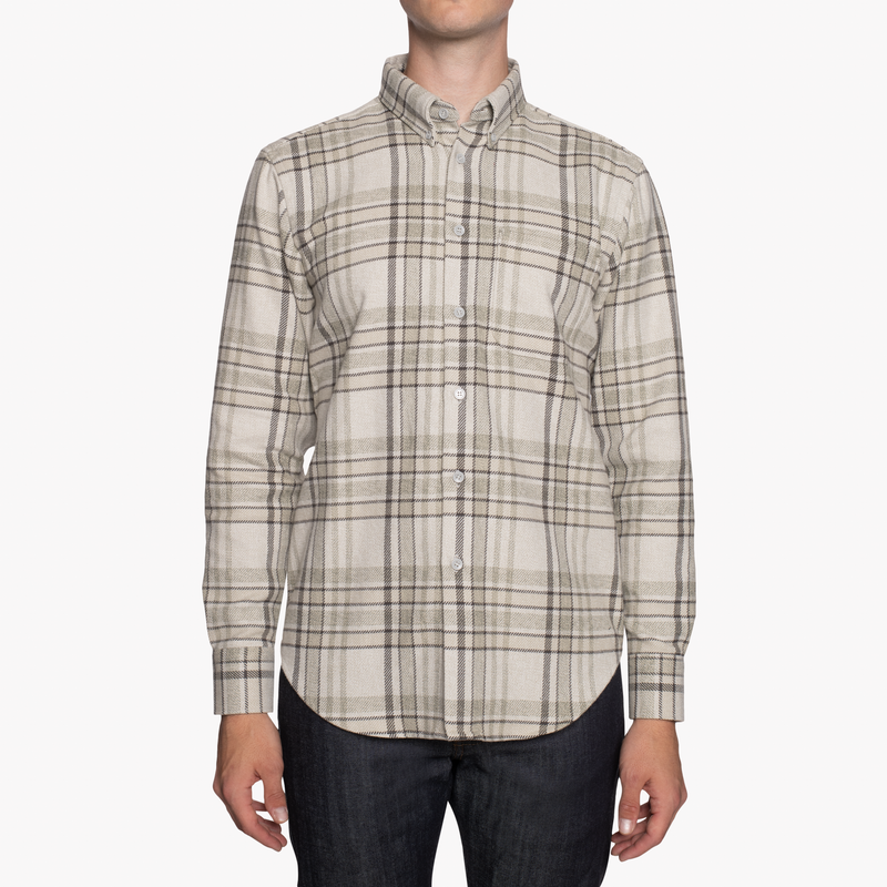 Easy Shirt - Heavy Vintage Flannel - Pale Grey | Naked & Famous Denim