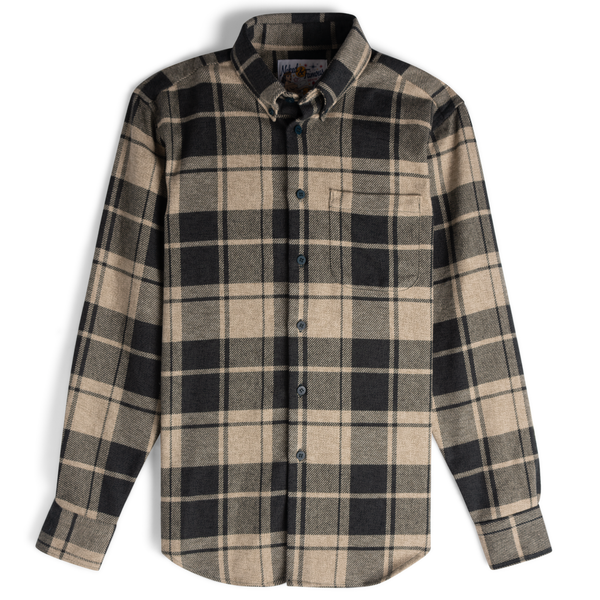 Easy Shirt - Heavy Vintage Flannel - Forest/Grey | Naked & Famous Denim