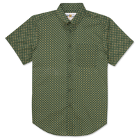 Short Sleeve Easy Shirt - Medallions Print - Green