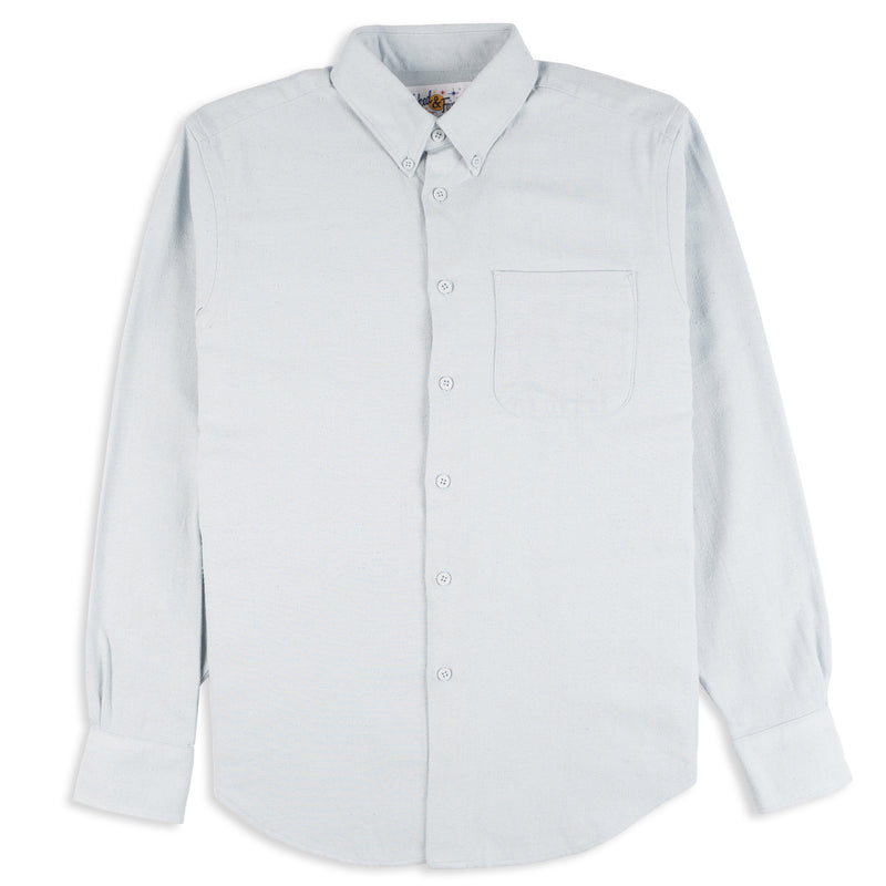 Easy Shirt - Cotton Silk Blend Twill - Pale Blue
