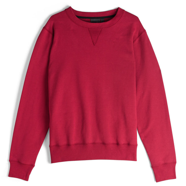 Crewneck - Heavyweight Terry - Red | Naked & Famous Denim