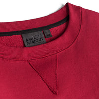 Crewneck - Heavyweight Terry - Red | Naked & Famous Denim