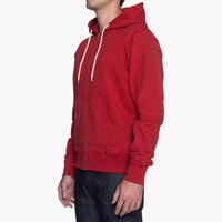 Zip Hoodie - Heavyweight Terry - Red | Naked & Famous Denim