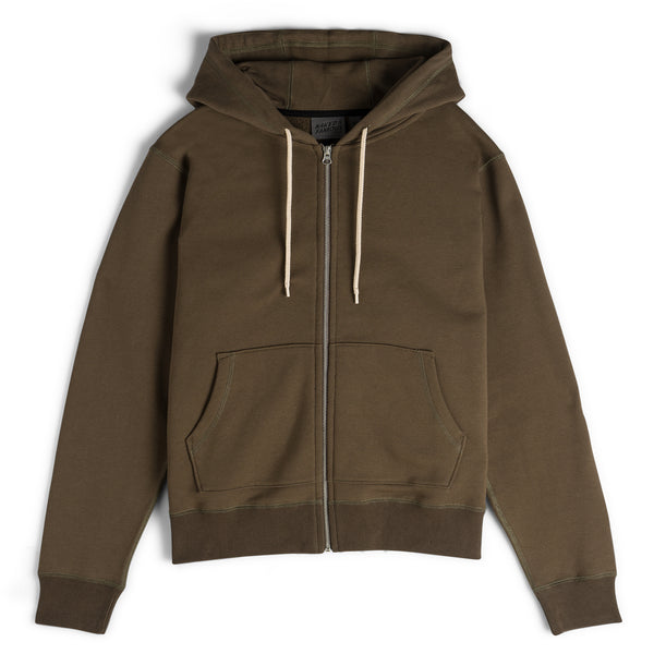 Zip Hoodie - Heavyweight Terry - Hunter | Naked & Famous Denim