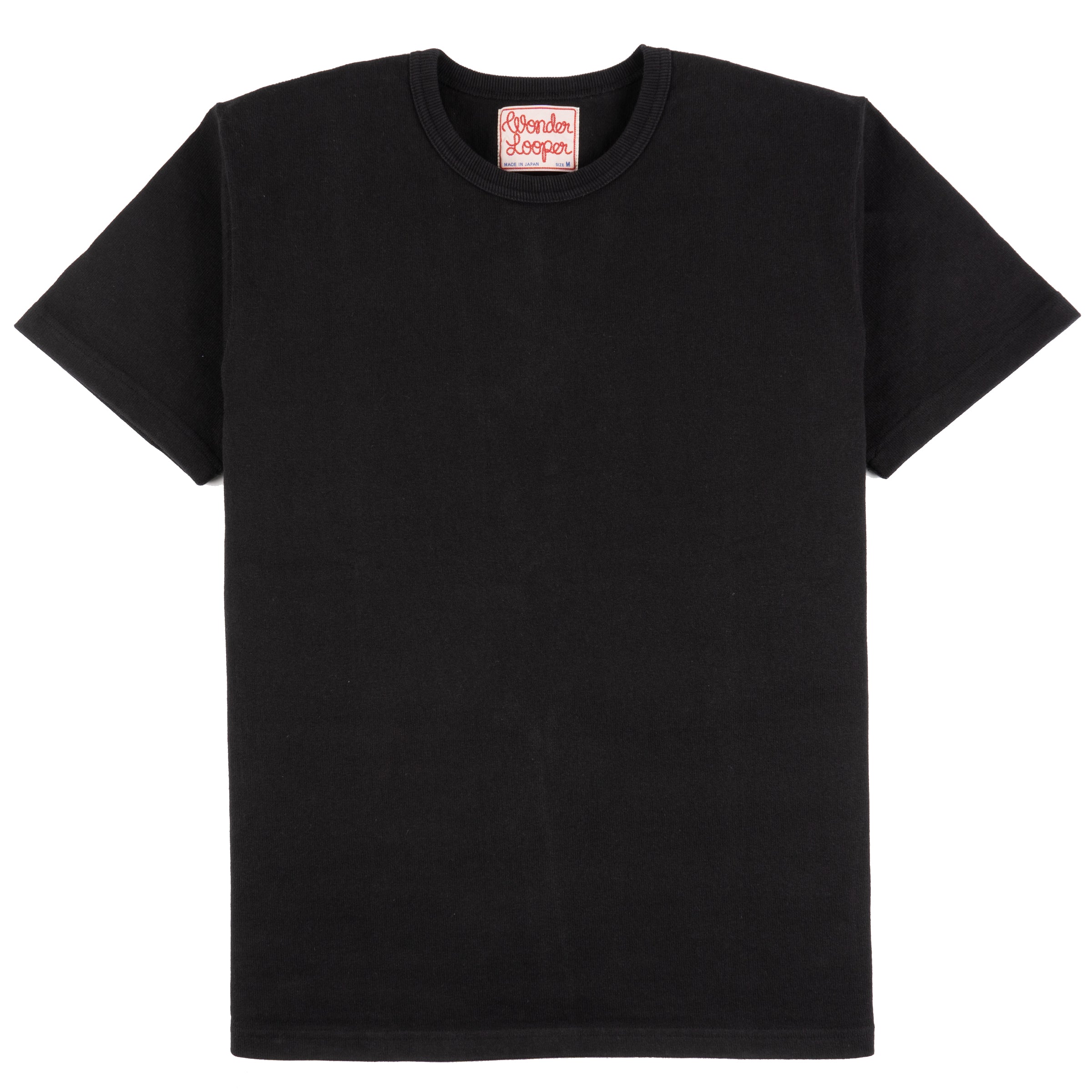 Crewneck T-shirt - Double Heavyweight - Black by Wonder Looper