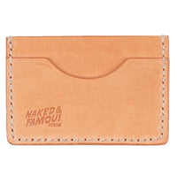 Card Case - Bovine Leather - Natural Tan - front