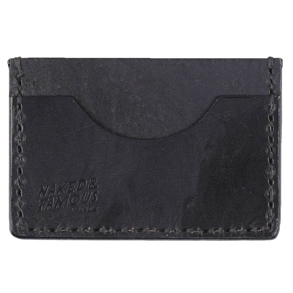 Card Case Low - Bovine Leather - Black - front