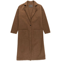 Women's Duster Coat - Cotton Melton - Rust - front