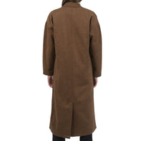 Women's Duster Coat - Cotton Melton - Rust - back