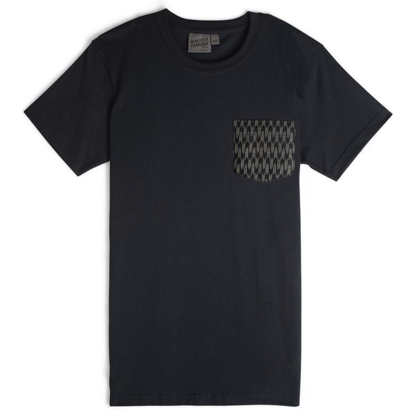 Pocket Tee - Black - Kimono Arrows - Black | Naked & Famous Denim