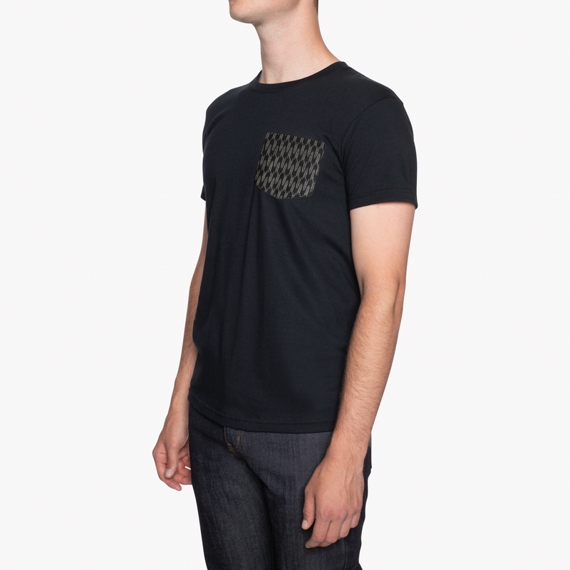 Pocket Tee - Black - Kimono Arrows - Black | Naked & Famous Denim