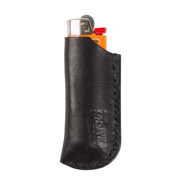 Leather Lighter Case - Black | Naked & Famous Denim