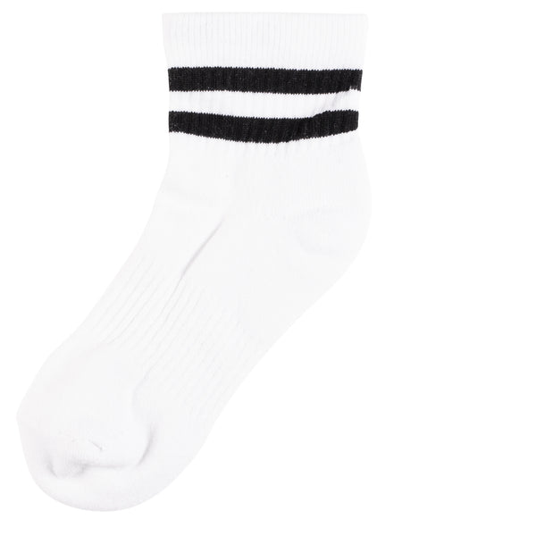 McCarren Tube Sock Quarter Length - Recycled Eco-Cotton Knit - Black