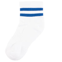 McCarren Tube Sock Quarter Length - Recycled Eco-Cotton Knit - Blue