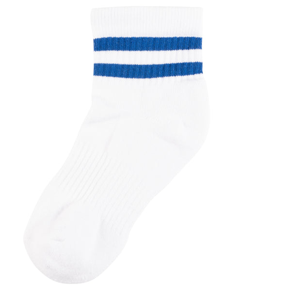 McCarren Tube Sock Quarter Length - Recycled Eco-Cotton Knit - Blue