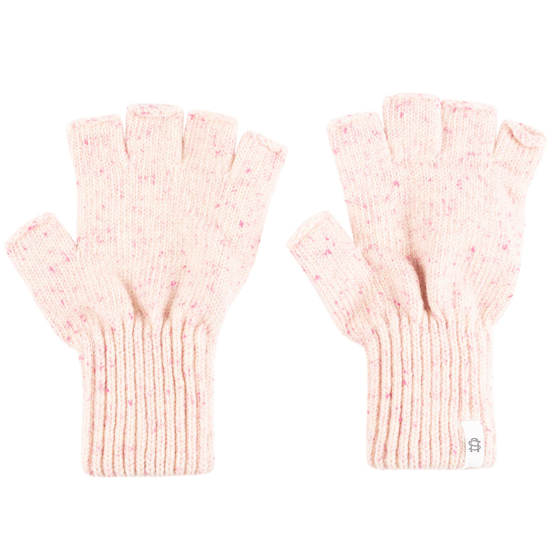 Ragg Wool Fingerless Glove - Cherry Blossom Tweed