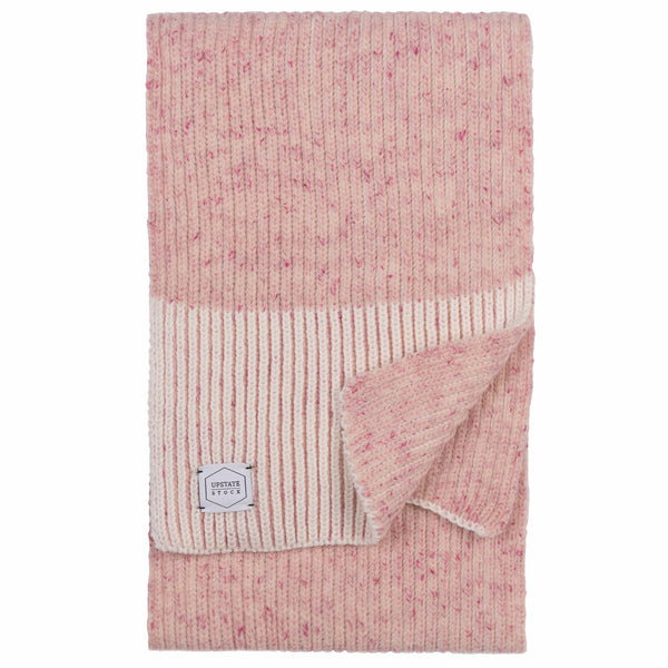 Ragg Wool Scarf - Cherry Blossom Tweed